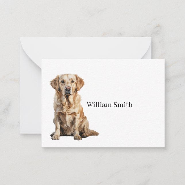 Correspondance Carte de vœux Golden Retriever (Devant)