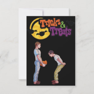 Correspondance Carte de vœux Halloween gay drôle et friandises,