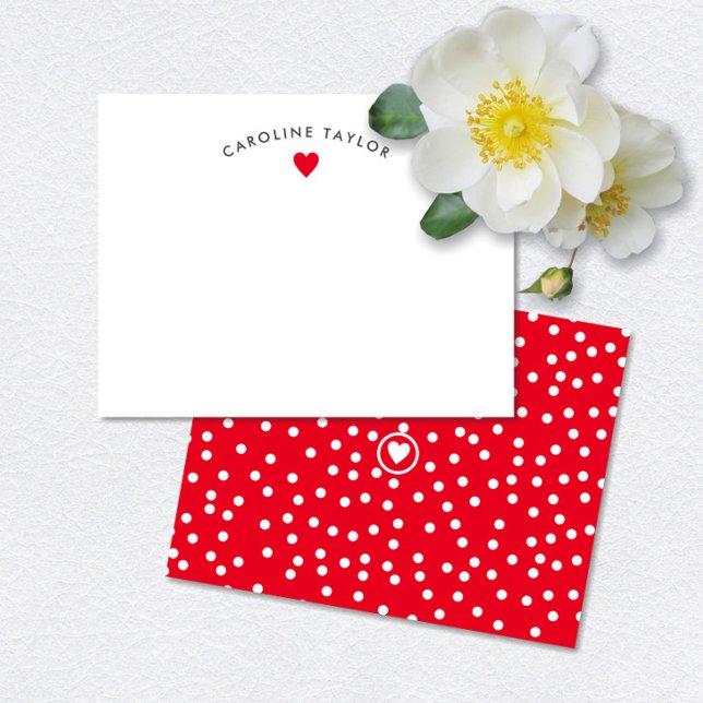 Correspondance Carte de vœux mignonne pour fille aux points et cœ (Créateur téléchargé)