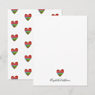 Correspondance Carte de vœux moderne à motif cœur simple