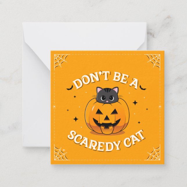 Correspondance Carte de vœux Ne soyez pas un chat peureux (Devant)