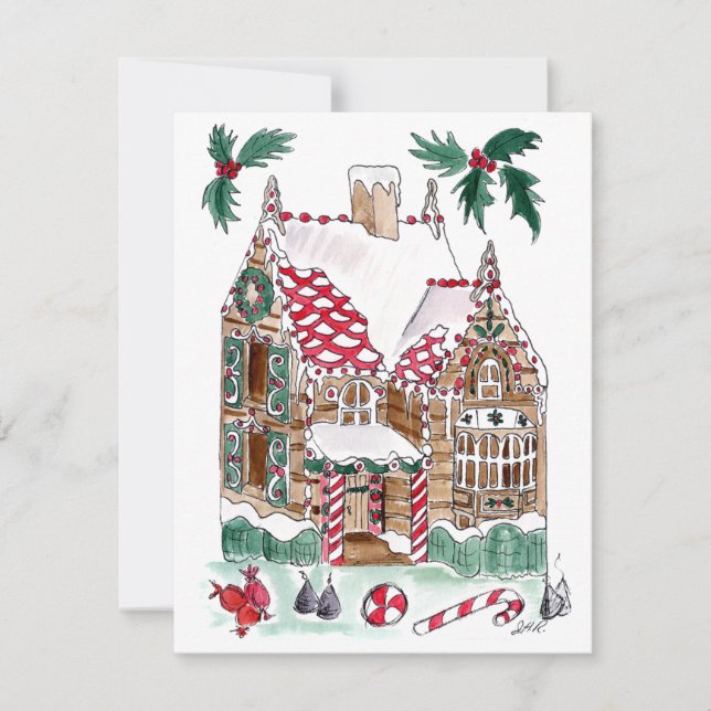 Correspondance Carte de vœux pain d'épice Enveloppe incluse (Devant)