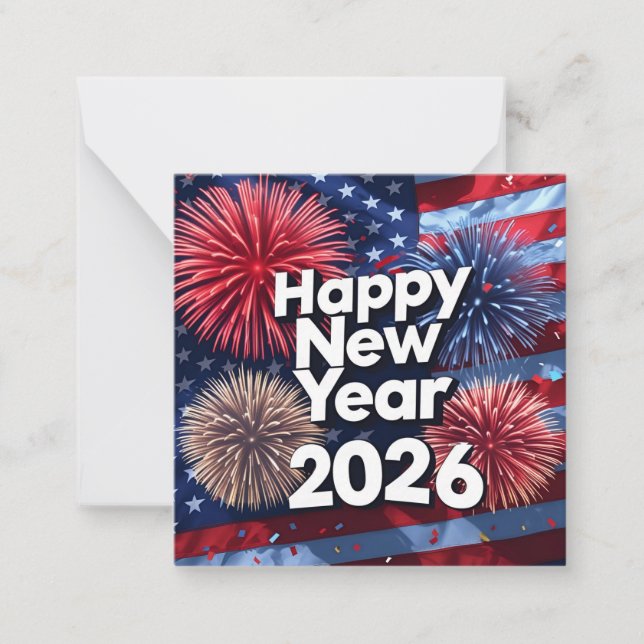 Correspondance Carte de voeux Patriotic New Year 2026 (Devant)