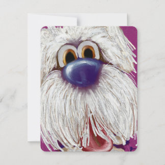 Correspondance Carte de vœux peinte à l'huile de chien heureux Sl