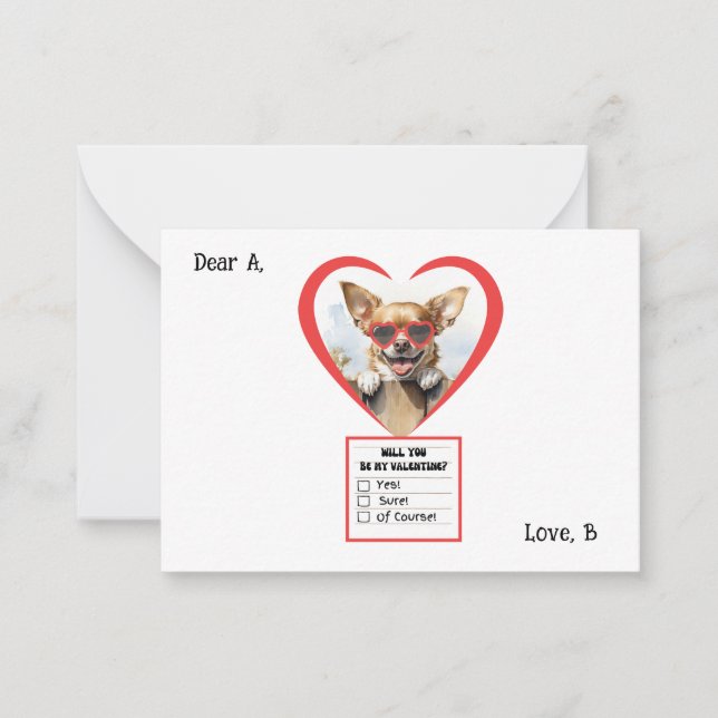 Correspondance Carte de vœux personnalisable de Saint-Valentin po (Devant)