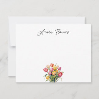 Correspondance Carte de vœux personnalisée aux tulipes