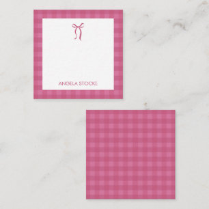 Correspondance Carte de vœux personnalisée avec nœud rose