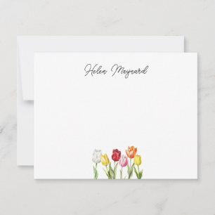 Correspondance Carte de vœux personnalisée avec tulipe