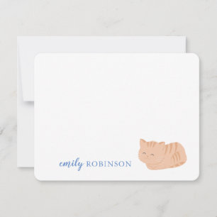 Correspondance Carte de vœux personnalisée avec un chat tigré mig