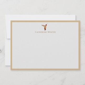 Correspondance Carte de vœux personnalisée de Colibri roux
