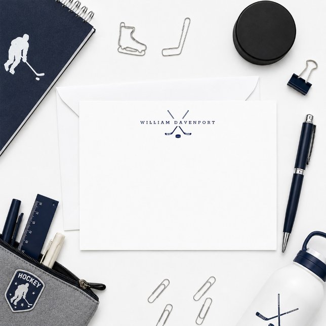 Correspondance Carte de vœux personnalisée de hockey (Créateur téléchargé)