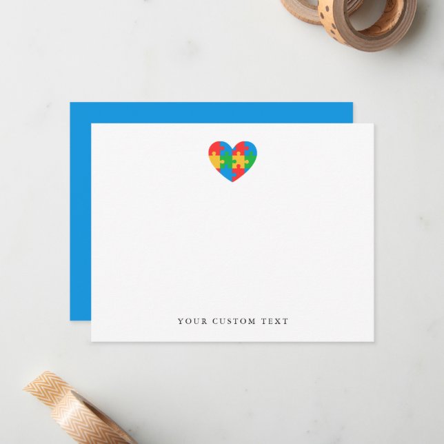 Correspondance Carte de vœux personnalisée en forme de cœur de pu (Devant/Arrière en situation)