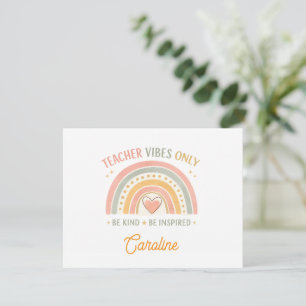 Correspondance Carte de vœux personnalisée pour enseignants vibes