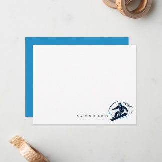 Correspondance Carte de vœux personnalisée pour snowboardeur