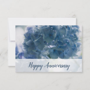 Correspondance Carte de vœux photo d'hydrangea bleue pour anniver