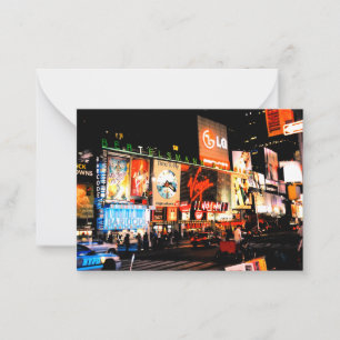 Correspondance Carte de vœux plate de Broadway Times Square NYC N