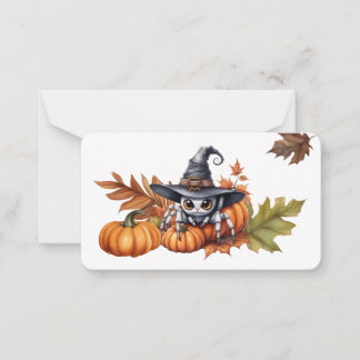Correspondance Carte de vœux plate Halloween personnalisable