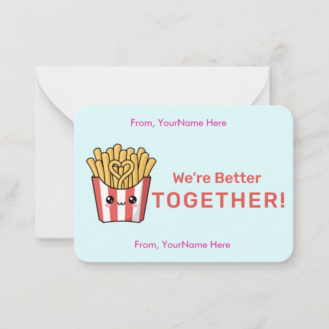 Correspondance Carte de vœux plate pour la Saint-Valentin avec de (Devant)