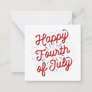 Correspondance Carte de vœux pour le 4 juillet (Rouge)