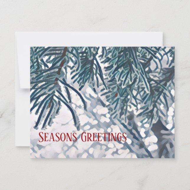 Correspondance Carte de vœux pour les saisons hivernales (Devant)