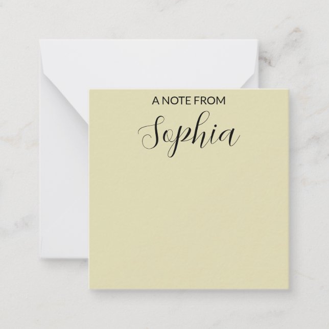 Correspondance Carte de vœux rose calligraphiée monogramme (Devant)