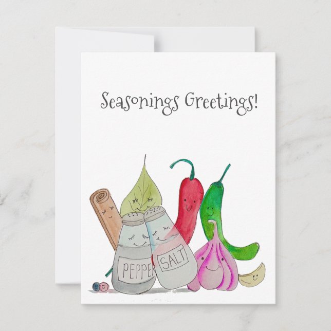 Correspondance Carte de vœux saisons aquarelle mignonne (Devant)