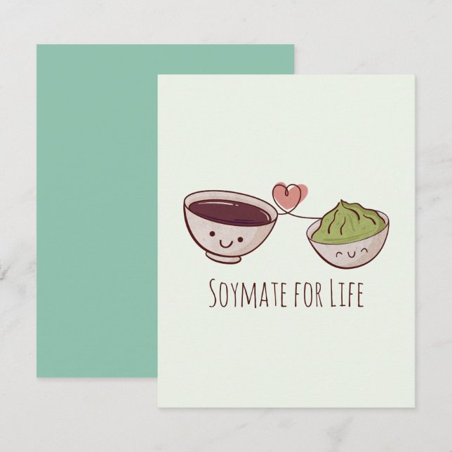 Correspondance Carte de vœux Soymate pour la vie (Devant / Derrière)
