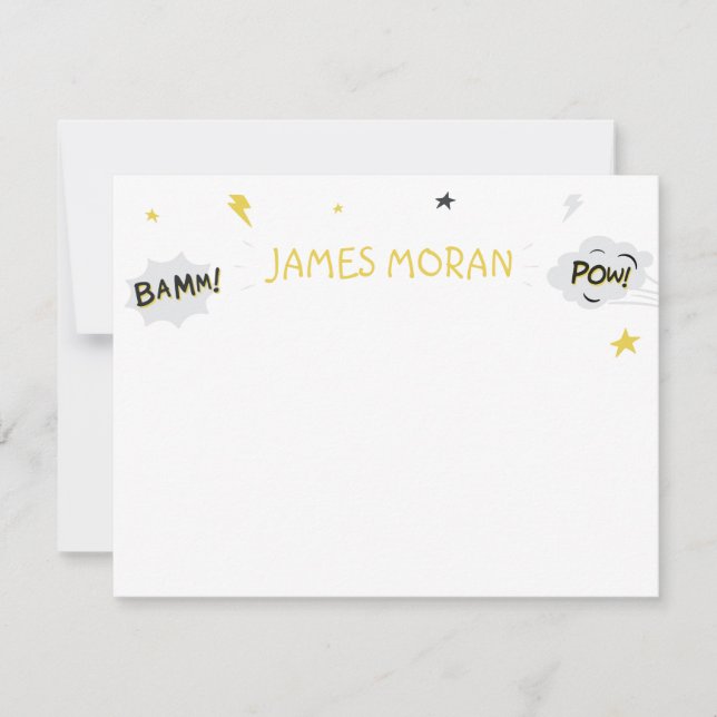 Correspondance Carte de vœux Super-héros pour enfants (Devant)