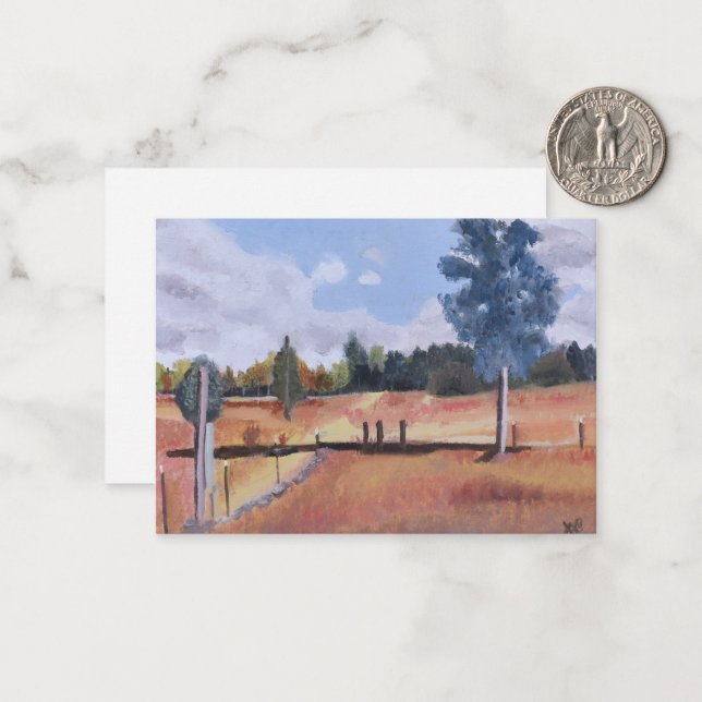 Correspondance Carte de voeux Texas Ranch (Devant/Arrière en situation)