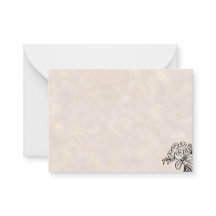 Carte de vœux vierge avec bouquet de roses dessiné