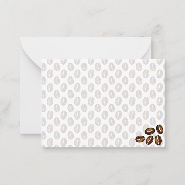 Correspondance Carte de vœux vierge Grains de Café (Devant)