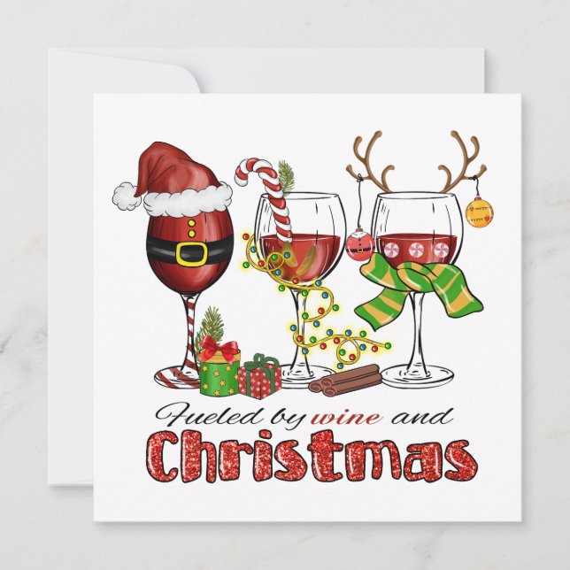 Correspondance Carte de voeux Vin et Noël (Devant)