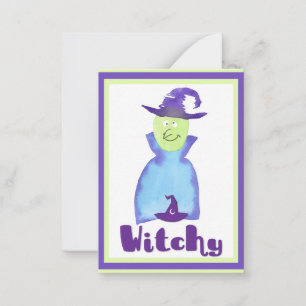 Correspondance Carte de vœux violette pour enfants mignonne sorci