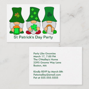 Correspondance Carte d'invitation Gnomies pour la fête de la Sain