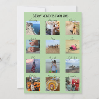 Correspondance Carte mensuelle de Noël et Nouvel An