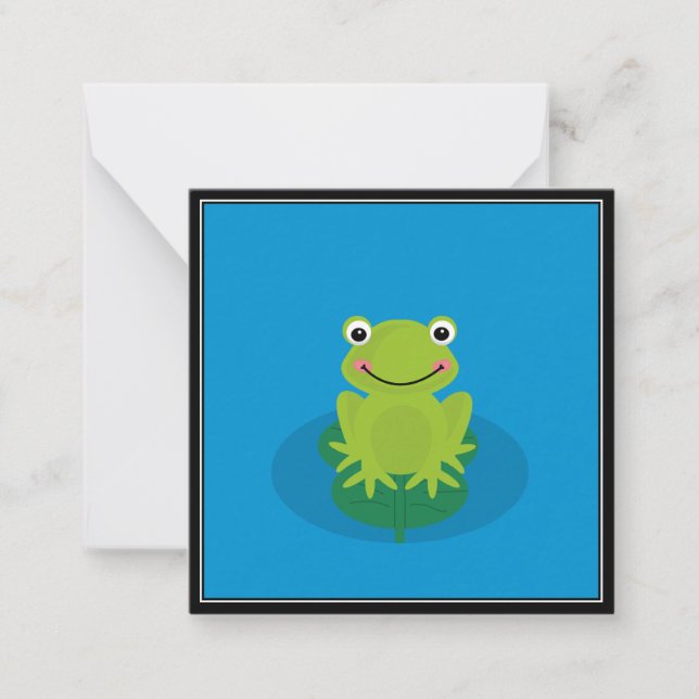 Correspondance Carte Mini Note Merci de grenouille mignonne (Devant)