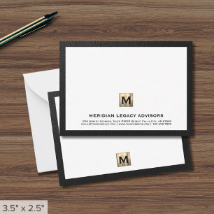 Correspondance Carte Monogram Business Note de luxe