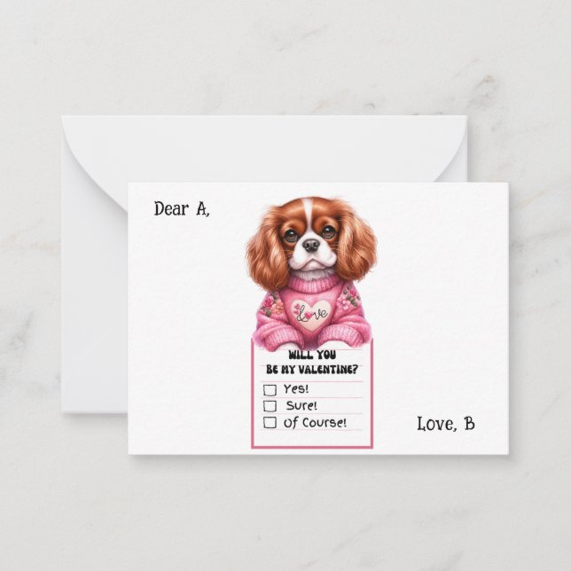 Correspondance Carte personnalisable de la Saint-Valentin Cavalie (Devant)
