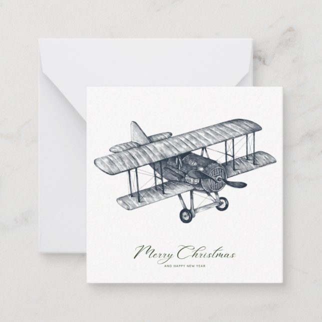 Correspondance Carte photo de Noël Biplane Classic (Devant)