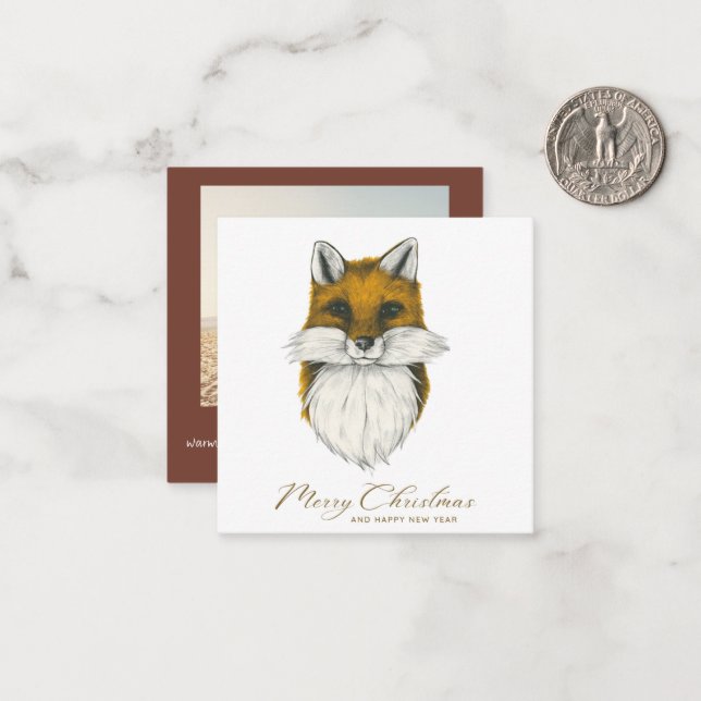 Correspondance Carte photo de Noël du budget Fox (Devant/Arrière en situation)