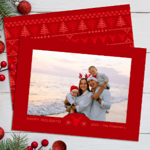 Correspondance Carte photo de Noël Red Nordic