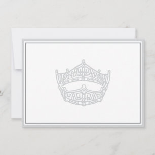 Correspondance Carte plate à motif de couronne de reines de beaut
