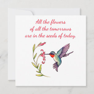 Correspondance Carte pour notes de colibri 5x5