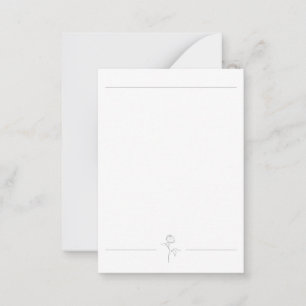Correspondance Carte pour notes de dessin de ligne botanique
