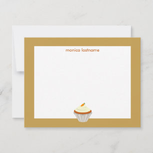 Correspondance Carte pour notes plat personnalisé de gâteau carot