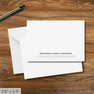 Correspondance Carte simple classique de notes professionnelles