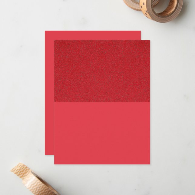 Correspondance Carte Tomato Red Flat Note avec dessus de bruit -  (Devant/Arrière en situation)
