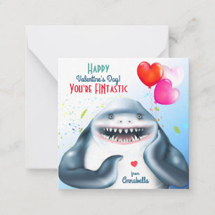 Correspondance Carte Valentines de classe pour enfants Fintastic