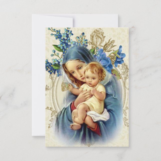 Correspondance Catholique Vierge Marie - Carte de prière Jésus (Devant)