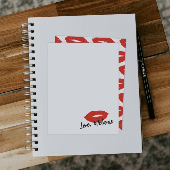 Correspondance Cette carte de note de papeterie de baiser - Rouge (Créateur téléchargé)